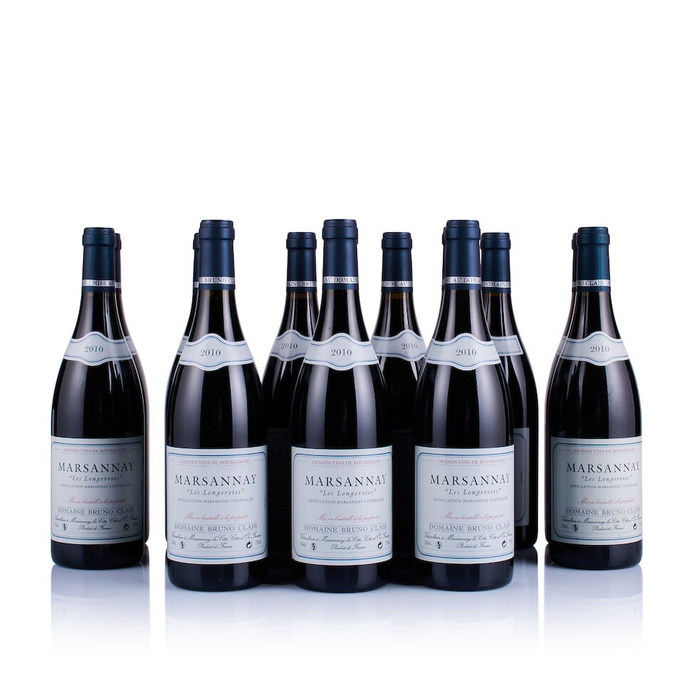 Domaine Bruno Clair, Marsannay, Les Longeroies, 2010 (14 x 750ml): Domaine Bruno Clair, Marsannay, Les Longeroies, 2010 (14 x 750ml) Region: Burgundy Fill Level: excellent Capsule: ok Cork: ok Label: 2x lightly bin-soiled and nicked, 12x good appearance Packaging: