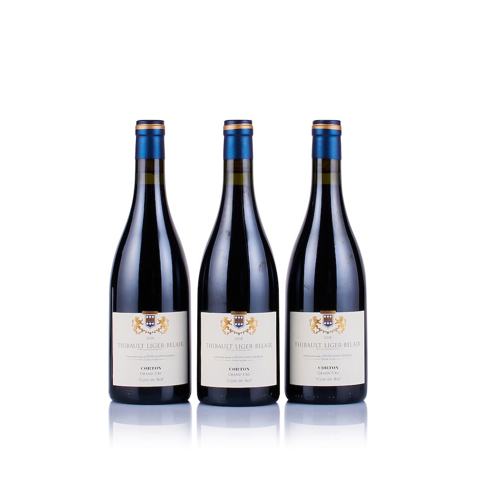 Thibault Liger-Belair, Corton Grand Cru, Clos du Roi, 2018 (3 x 750ml): Thibault Liger-Belair, Corton Grand Cru, Clos du Roi, 2018 (3 x 750ml) Region: Burgundy Fill Level: good Capsule: ok Cork: ok Label: good appearance Packaging: neutral carton For further information