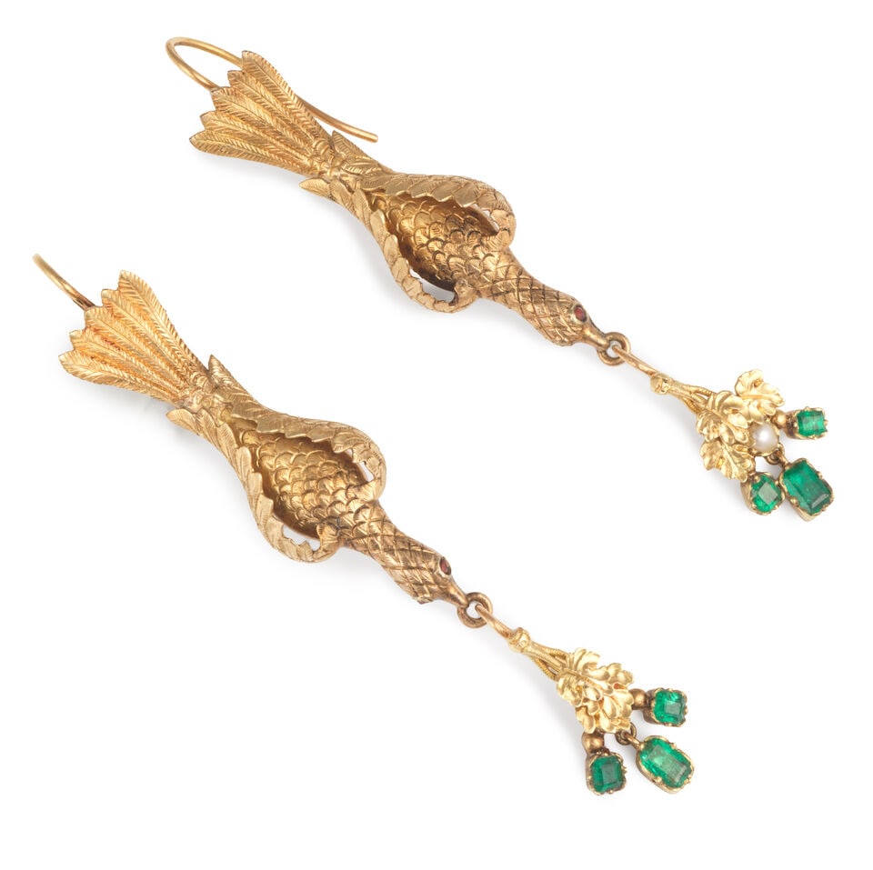 CULTURED PEARL, EMERALD AND RUBY DEMI PARURE PARURE PERLES DE CULTURE, ÉMERAUDES ET RUBIS - 4