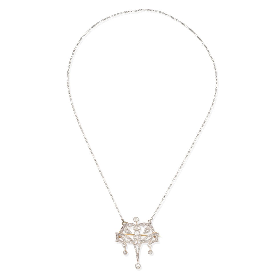 DIAMOND PENDANT/BROOCH BROCHE/PENDENTIF DIAMANTS - 3