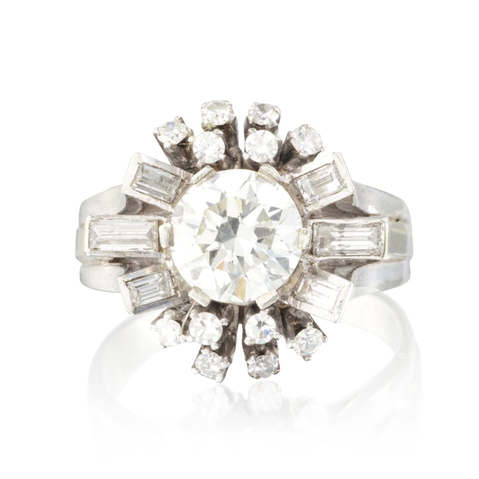 DIAMOND RING BAGUE DIAMANTS - 2