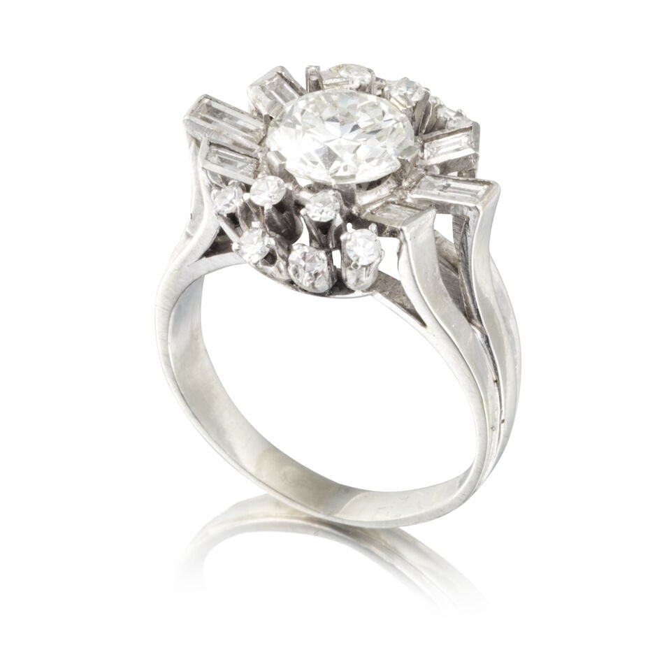 DIAMOND RING BAGUE DIAMANTS - 4