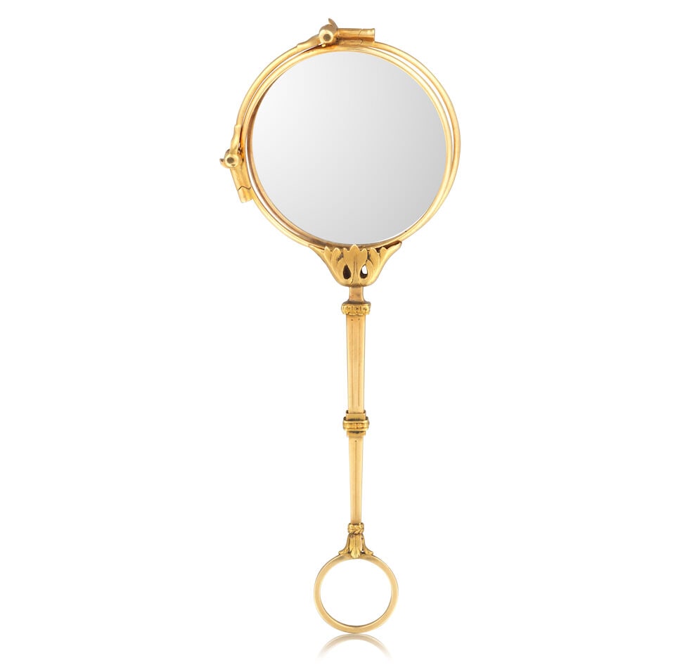 GOLD LORGNETTE FACE À MAIN OR - 2