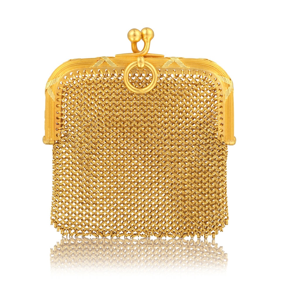 GOLD MESH PURSE, CIRCA 1900 BOURSE OR, CIRCA 1900 - 2