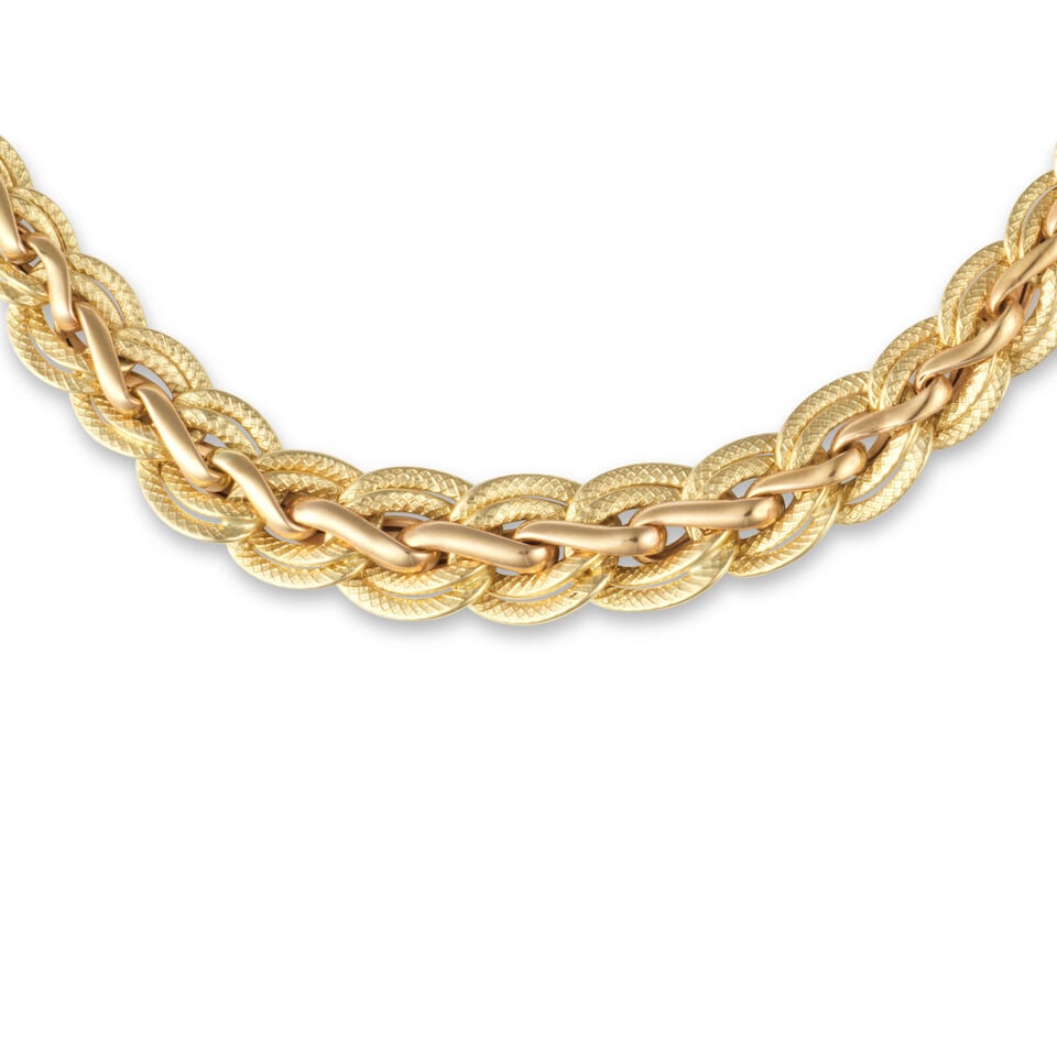 TWO GOLD NECKLACES DEUX COLLIERS EN OR - 3