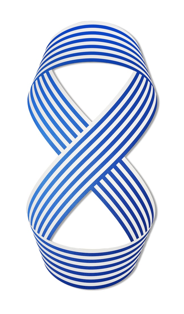 PHILIPPE DECRAUZAT (N. 1974) Infinite Loop 2016: PHILIPPE DECRAUZAT (N. 1974) Infinite Loop 2016 acrylique sur toile de forme acrylic on shaped canvas 206.7 x 100 cm. 81 3/8 x 39 3/8 in. Réalisée en 2016, cette œuvre est