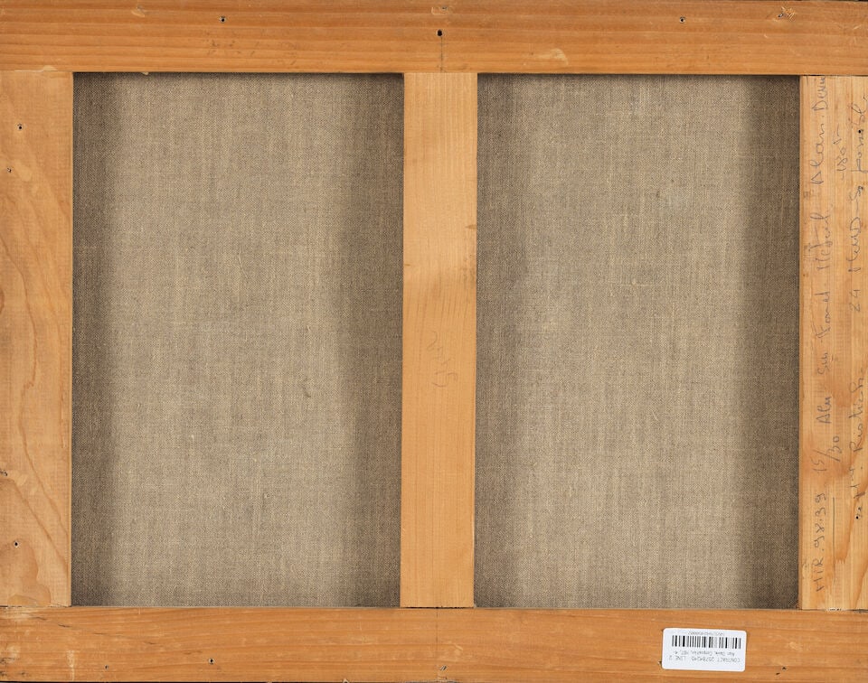 ALAN DAVIE (1920-2014) Sans titre 1959 signé et daté 59huile sur papier marouflé... - 2