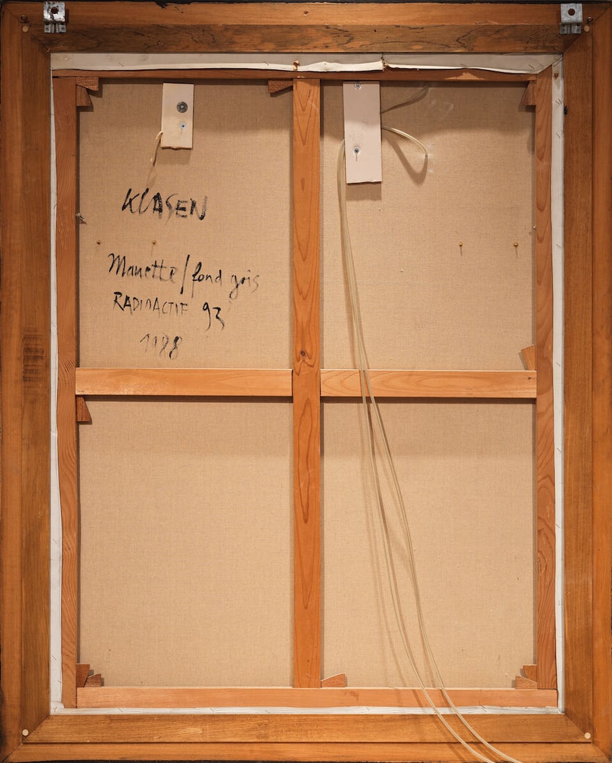 PETER KLASEN (N. 1935) Manette fond gris, Radioactif 93 1988 - 2