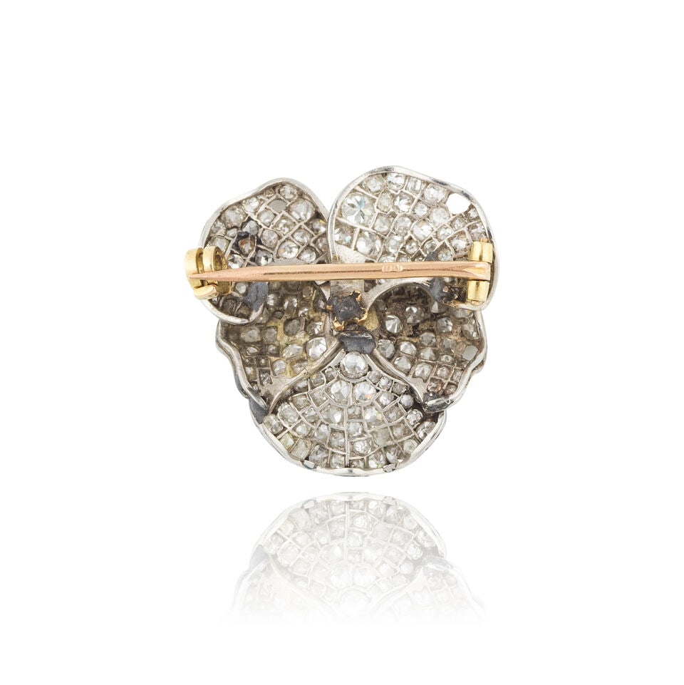 DIAMOND 'FLOWER' BROOCH BROCHE 'FLEUR' DIAMANTS - 2