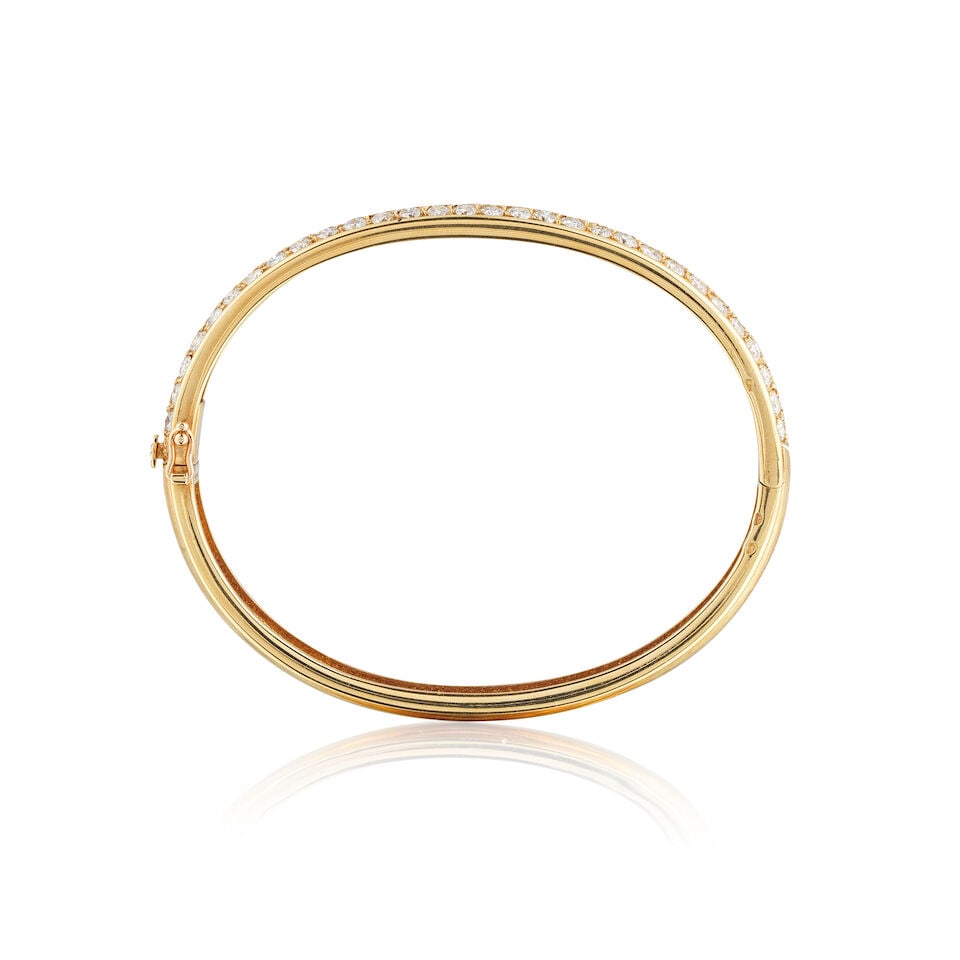 PERY & FILS: DIAMOND HINGED BANGLE PERY & FILS: BRACELET JONC DIAMANTS - 2