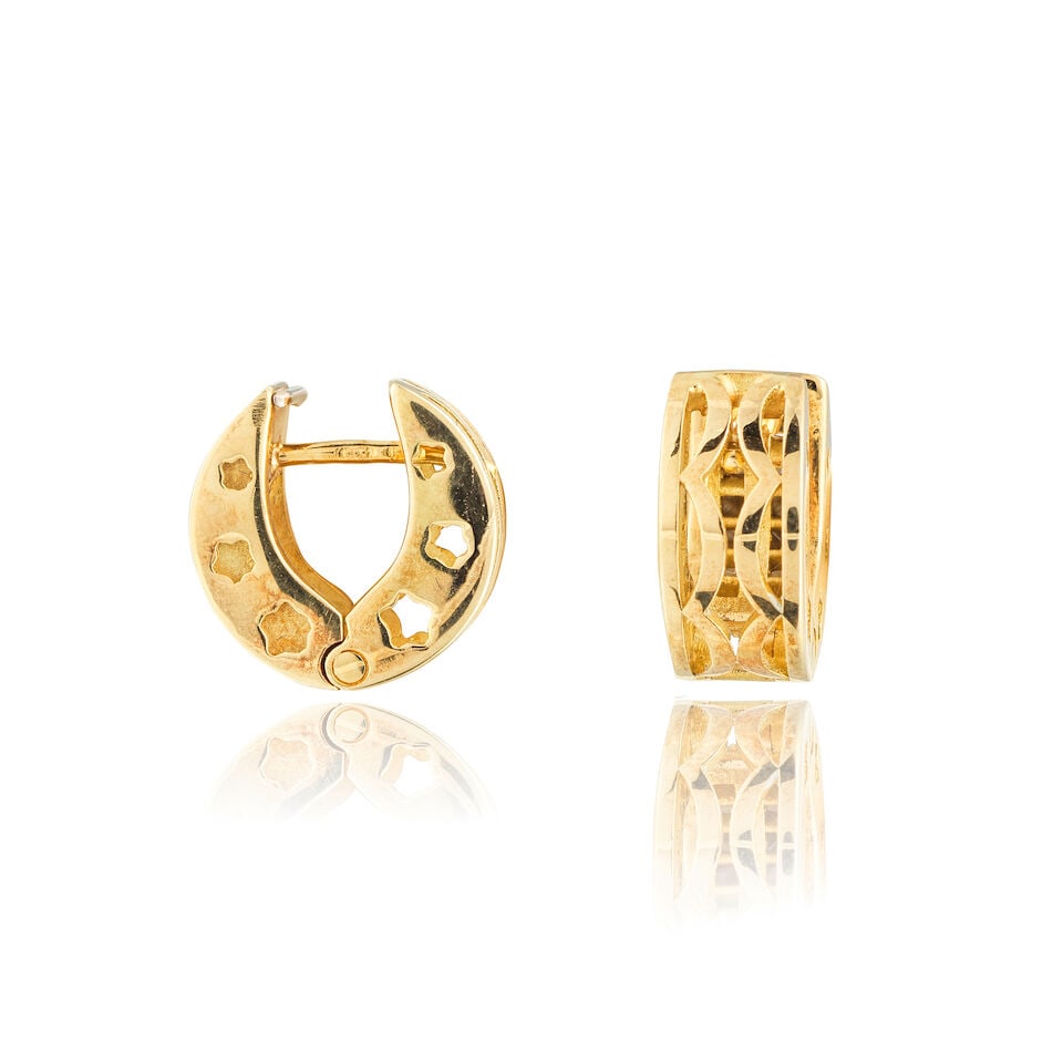 PAIR OF DIAMOND EARRINGS PAIRE DE BOUCLES D'OREILLES DIAMANTS - 2