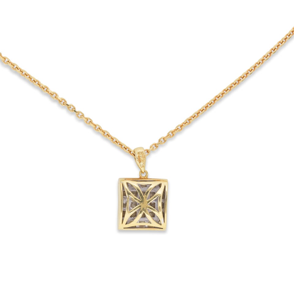 DIAMOND PENDANT NECKLACE COLLIER À PENDENTIF DIAMANTS - 2