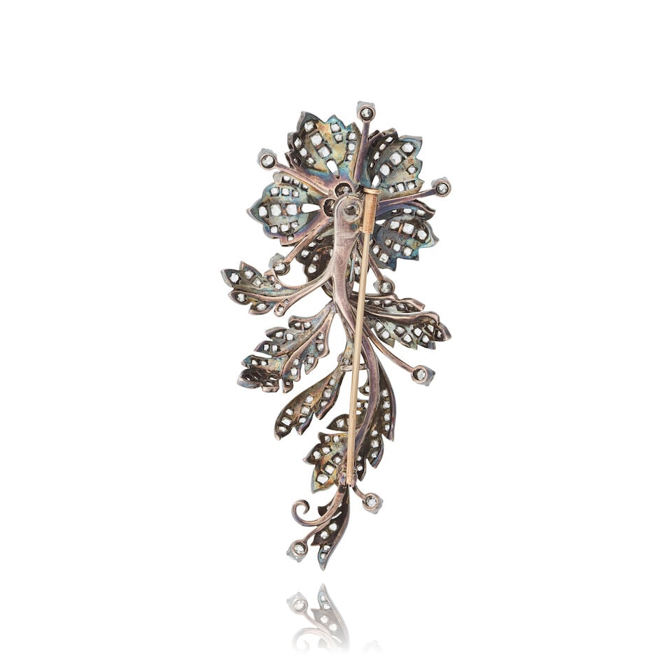 DIAMOND 'FLOWER' BROOCH BROCHE 'FLEUR' DIAMANTS - 2