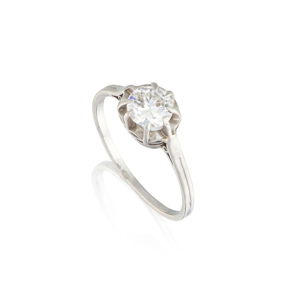 DIAMOND SOLITAIRE RING BAGUE SOLITAIRE DIAMANTS (1 of 3)