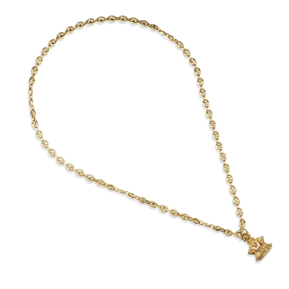 CORNALINE PENDANT NECKLACE COLLIER PENDENTIF CORNALINE (1 of 3)