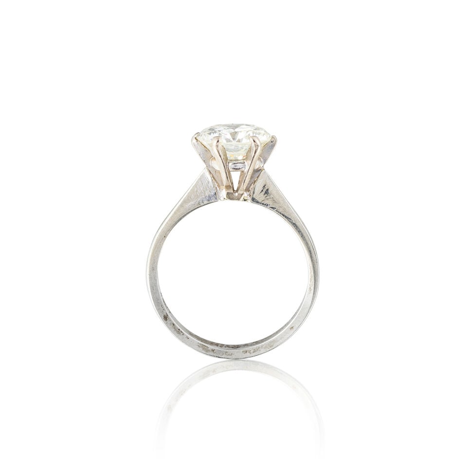DIAMOND SOLITAIRE RING BAGUE SOLITAIRE DIAMANT - 2