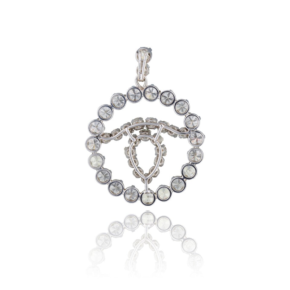 DIAMOND PENDANT PENDENTIF DIAMANTS - 2