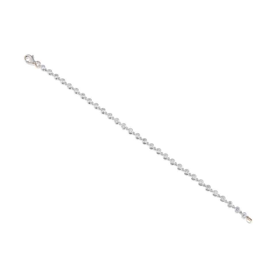 DIAMOND BRACELET BRACELET DIAMANTS: DIAMOND BRACELET BRACELET DIAMANTS • French assay mark for 18 carat white gold (750 ‰) ​ • Brilliant-cut diamonds weighing approximately 1.80 ct total ​ • Length