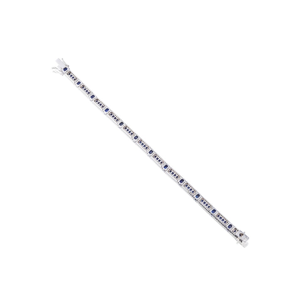 SAPPHIRE AND DIAMOND BRACELET BRACELET SAPHIRS ET DIAMANTS - 2