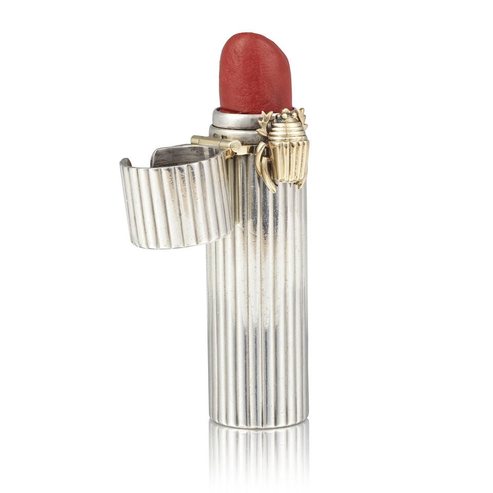 CARTIER: GOLD AND SILVER LIPSTICK CASE CARTIER: ÉTUI À ROUGE À LÈVRES EN OR ... - 2