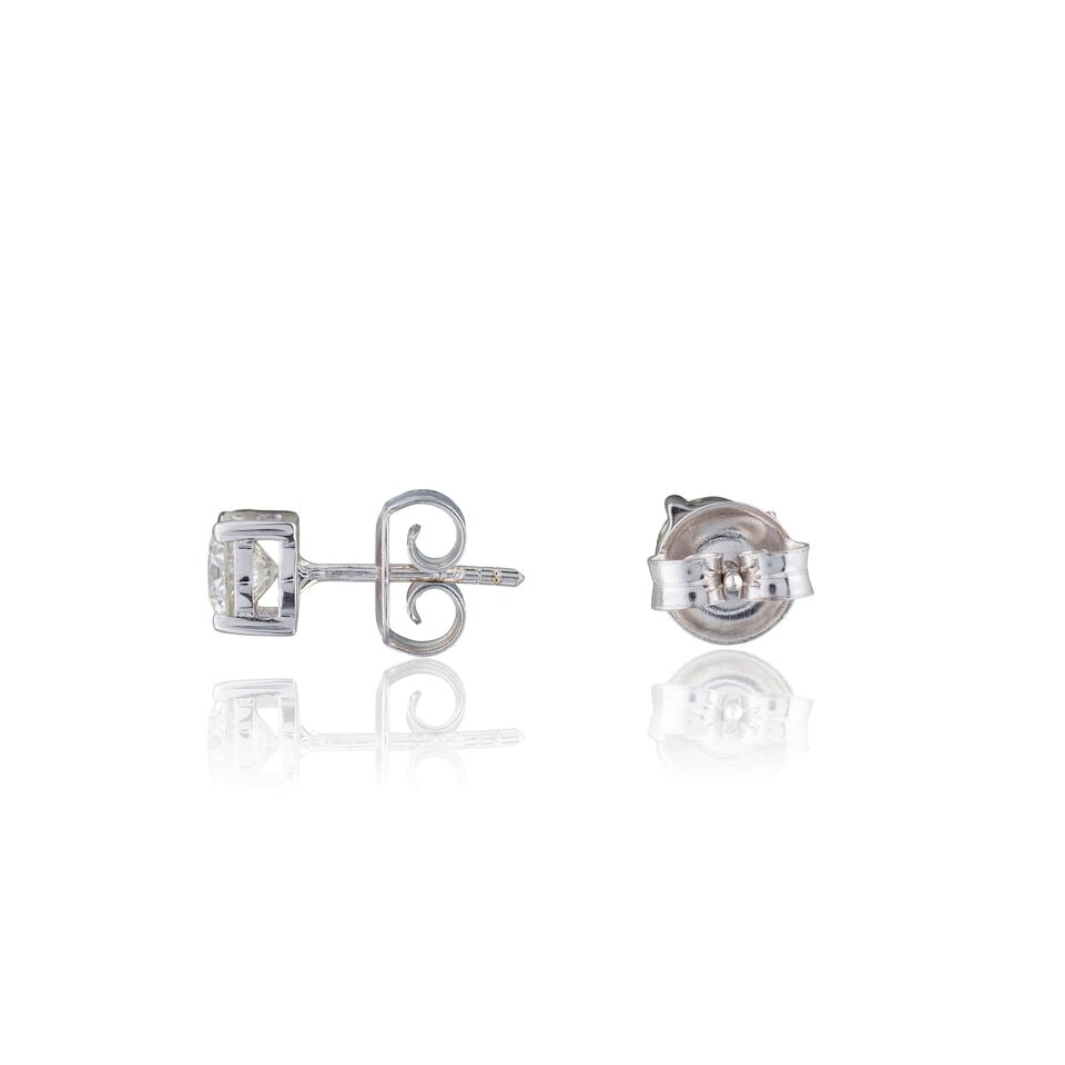 PAIR OF DIAMOND EARRINGS PAIRE DE BOUCLES D'OREILLES DIAMANTS - 2