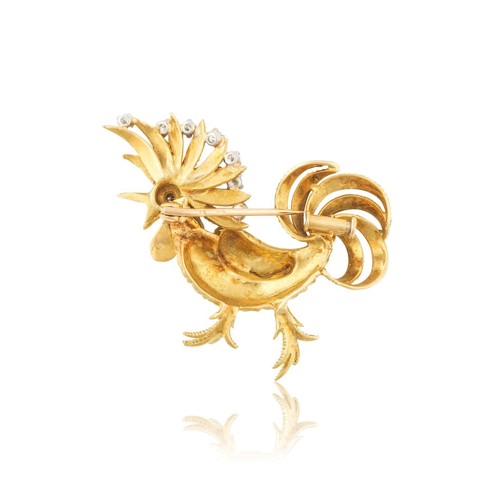 DIAMOND 'ROOSTER' BROOCH BROCHE 'COQ' DIAMANTS - 2