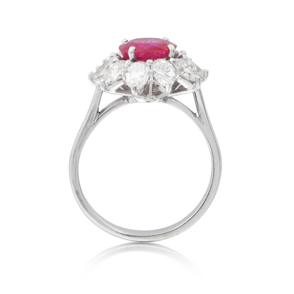 RUBY AND DIAMOND RING BAGUE RUBIS ET DIAMANTS - 3
