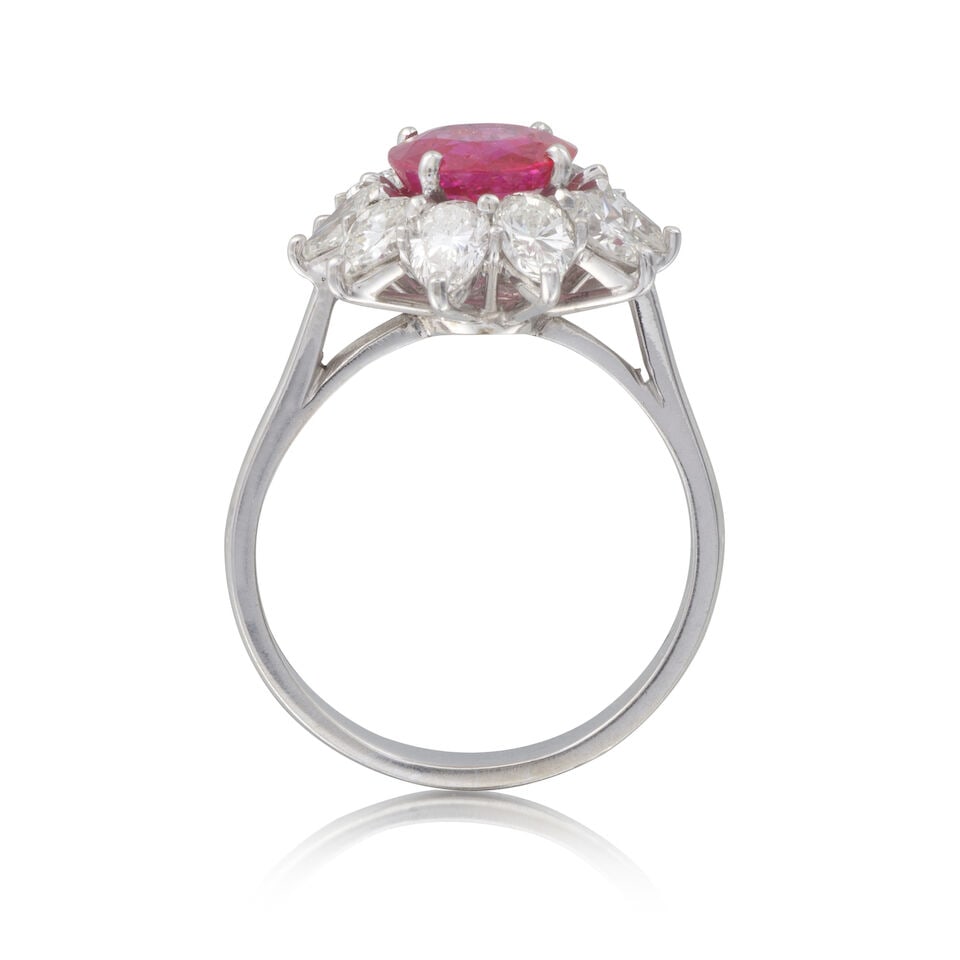 RUBY AND DIAMOND RING BAGUE RUBIS ET DIAMANTS - 5