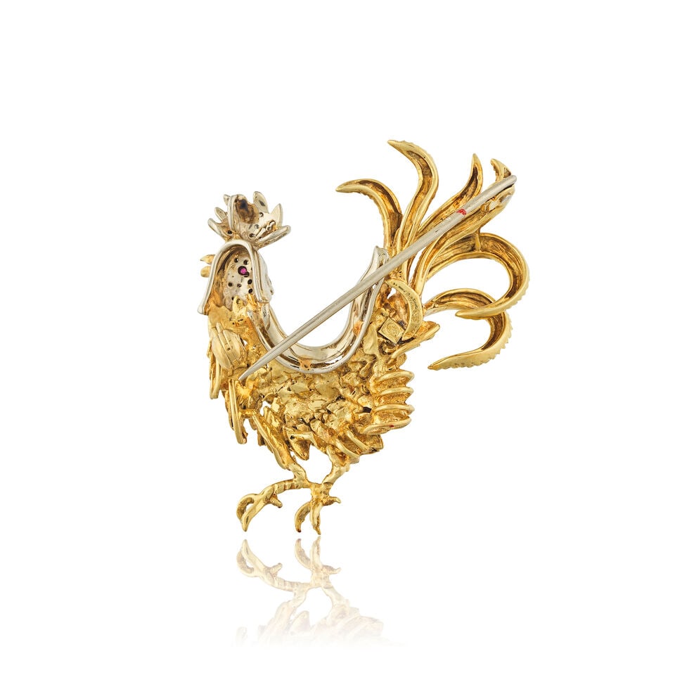 DIAMOND 'ROOSTER' BROOCH BROCHE 'COQ' DIAMANTS - 2