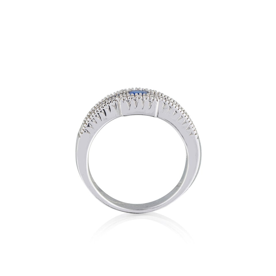 SAPPHIRE AND DIAMOND RING BAGUE SAPHIRS ET DIAMANTS - 2
