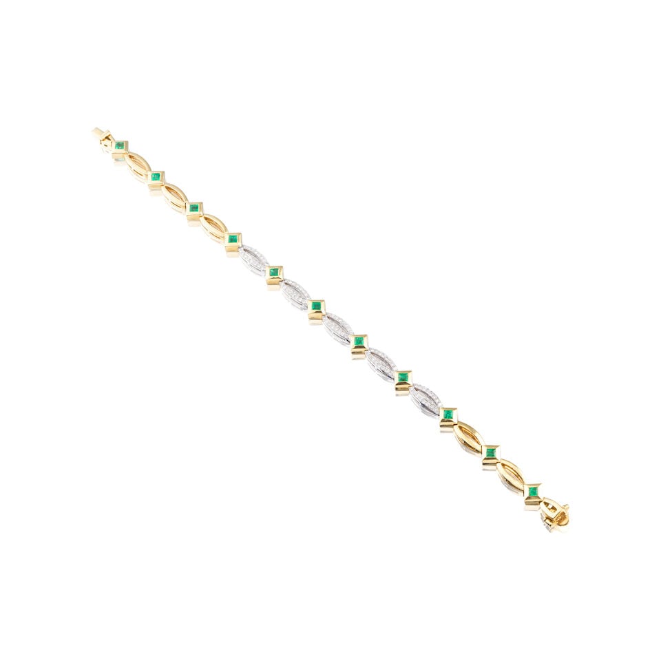EMERALD AND DIAMOND BRACELET BRACELET ÉMERAUDES ET DIAMANTS - 2