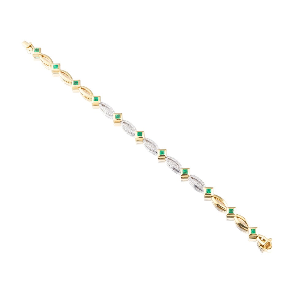 EMERALD AND DIAMOND BRACELET BRACELET ÉMERAUDES ET DIAMANTS - 4