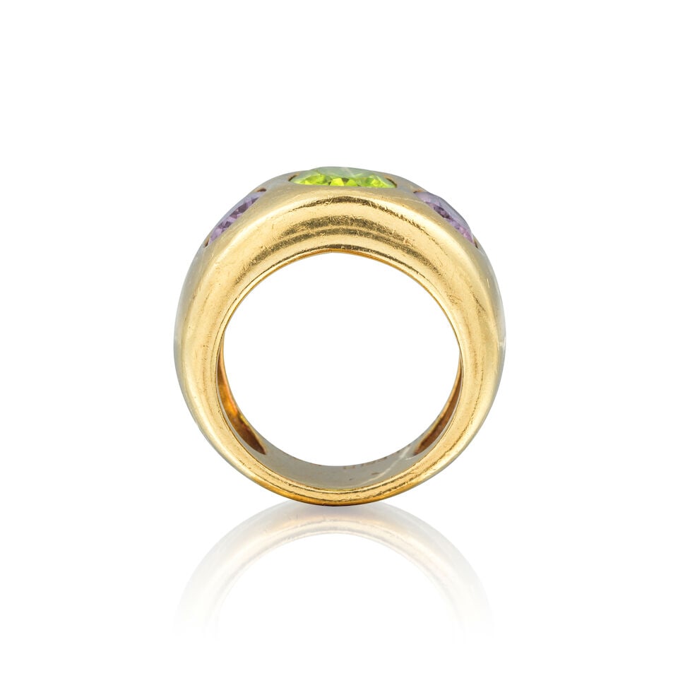 OJ PERRIN: PERIDOT AND AMETHYST RING OJ PERRIN: BAGUE PÉRIDOT ET AMÉTHYSTE - 2