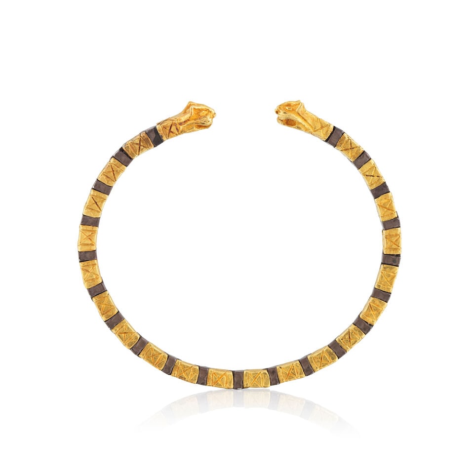 GOLD AND SILVER BANGLE BRACELET BRACELET JONC EN OR ET ARGENT - 2