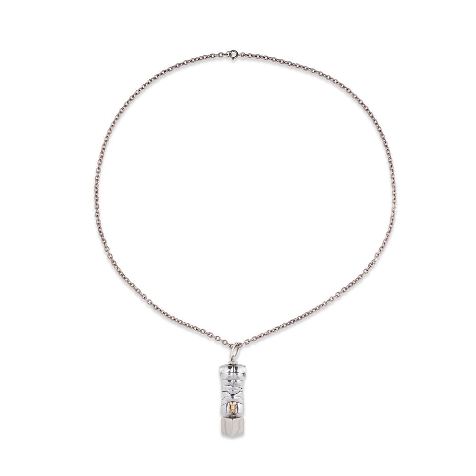 BERROCAL: 'MICRODAVID-OFF' SILVER AND METAL PENDANT NECKLACE BERROCAL: COLLIER PENDENTIF ARGENT... - 2