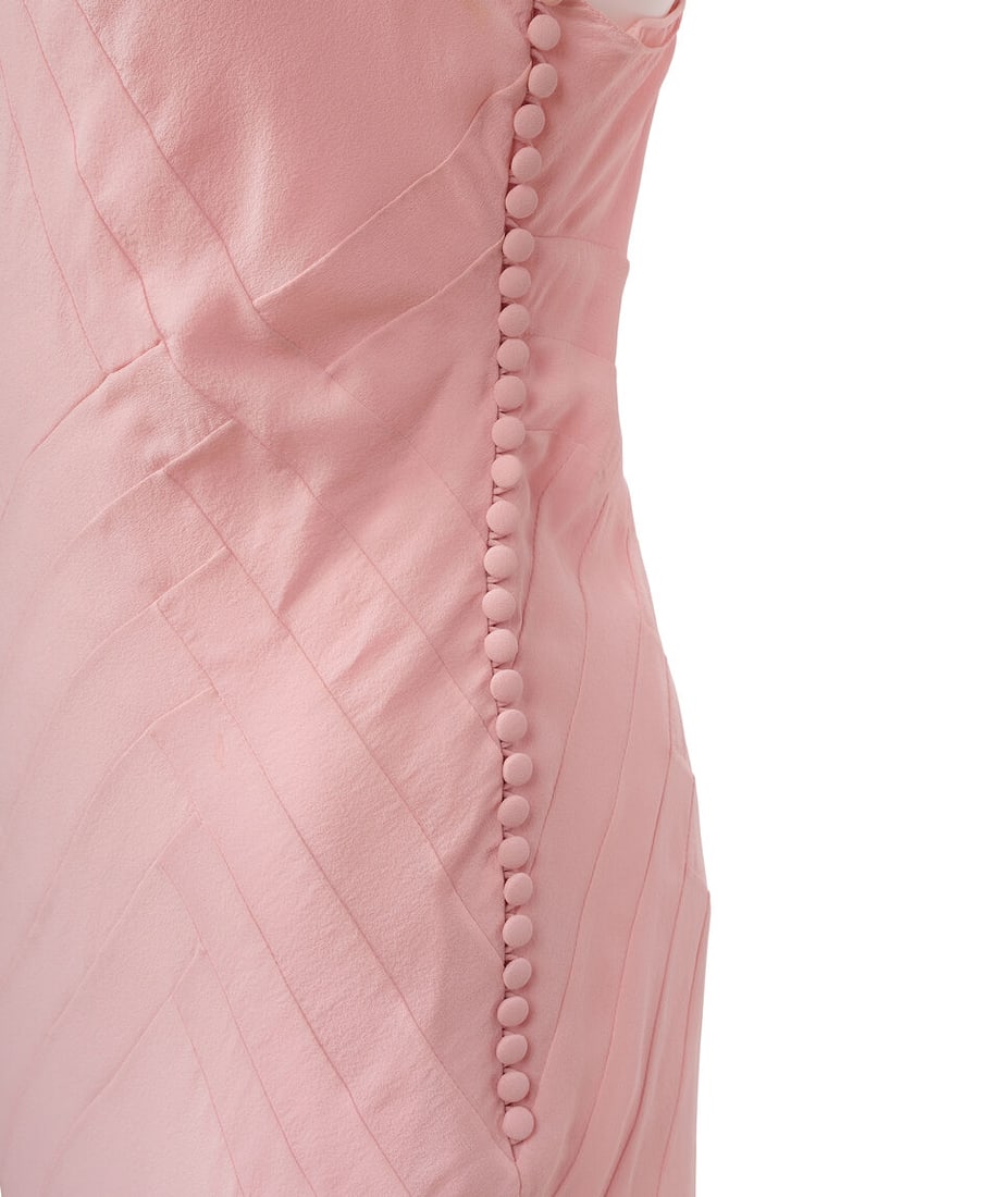 CHRISTIAN DIOR: PINK CHIFFON BIAS CUT GOWN Fall 2004 | John Galliano - 2