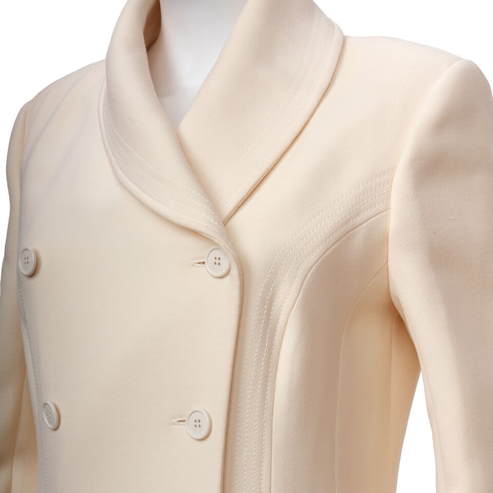 CHRISTIAN DIOR: WHITE STRUCTURAL COAT Fall 2009 | John Galliano - 3