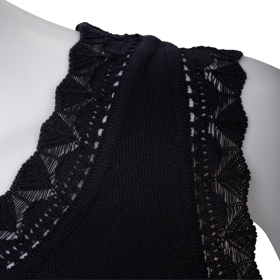 CHRISTIAN DIOR: NAVY KNIT SLEEVELESS TOP Spring 2001 | John Galliano - 2