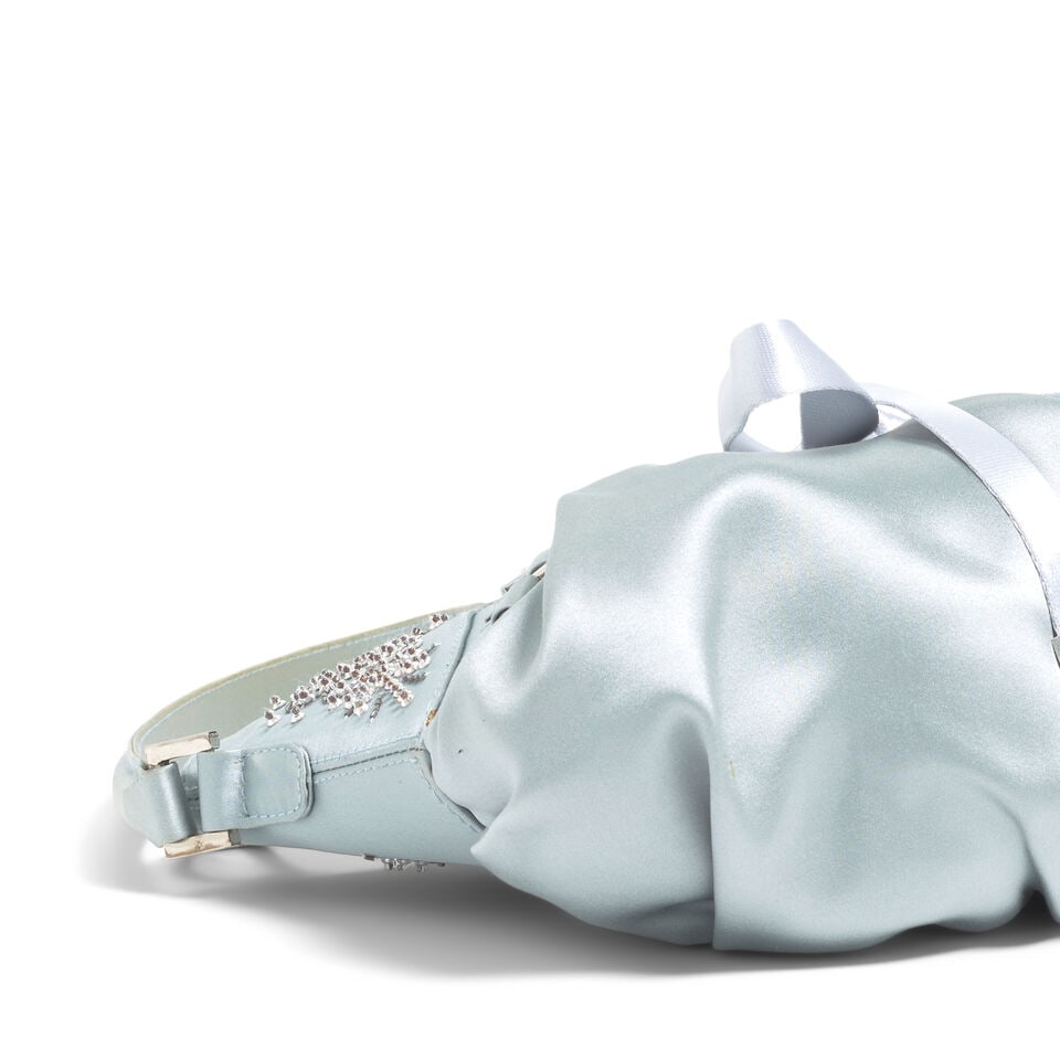 CHRISTIAN DIOR: BLUE SATIN EMBELLISHED BALLERINA CORSET BAG Fall 2004 | John Galliano - 3