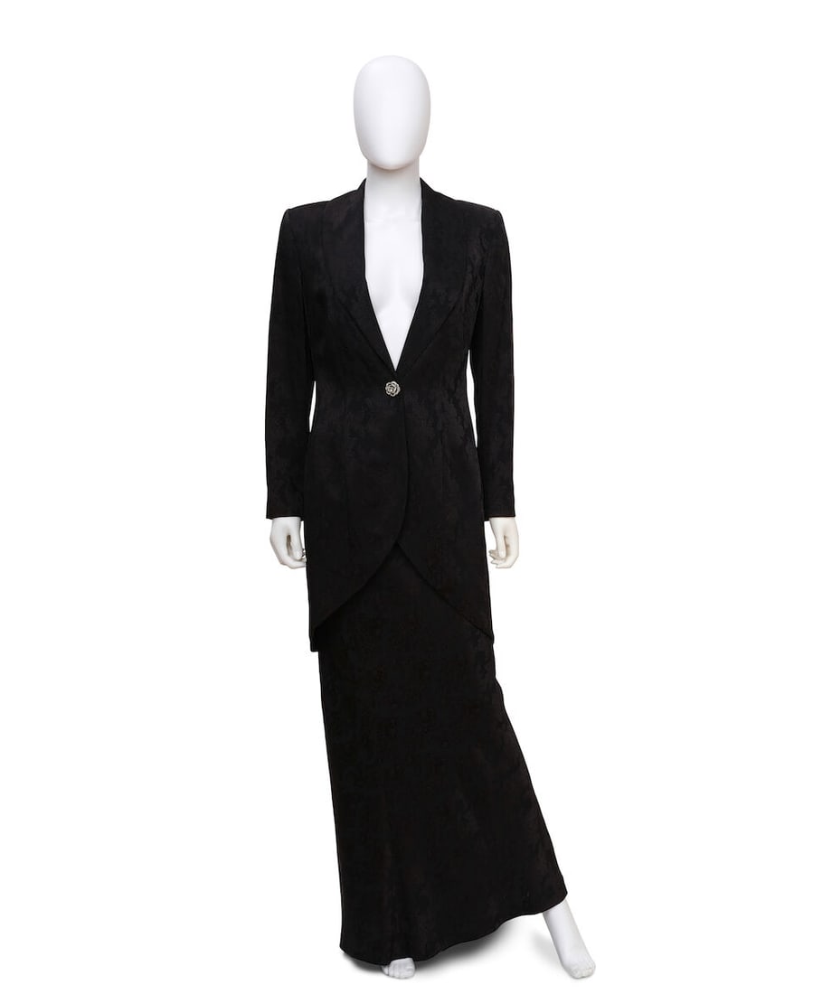 CHRISTIAN DIOR: BLACK SILK JACQUARD ENSEMBLE Fall 1998 | John Galliano - 2