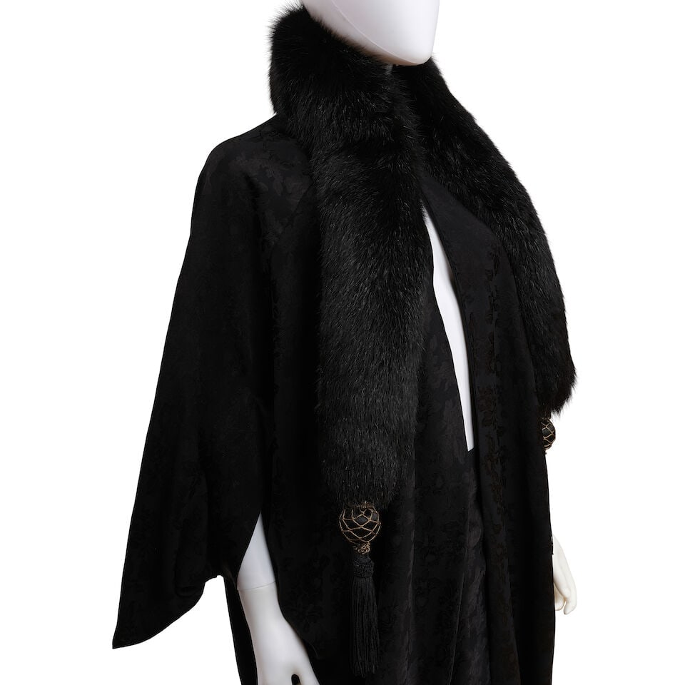 CHRISTIAN DIOR: BLACK SILK JACQUARD ENSEMBLE Fall 1998 | John Galliano - 3