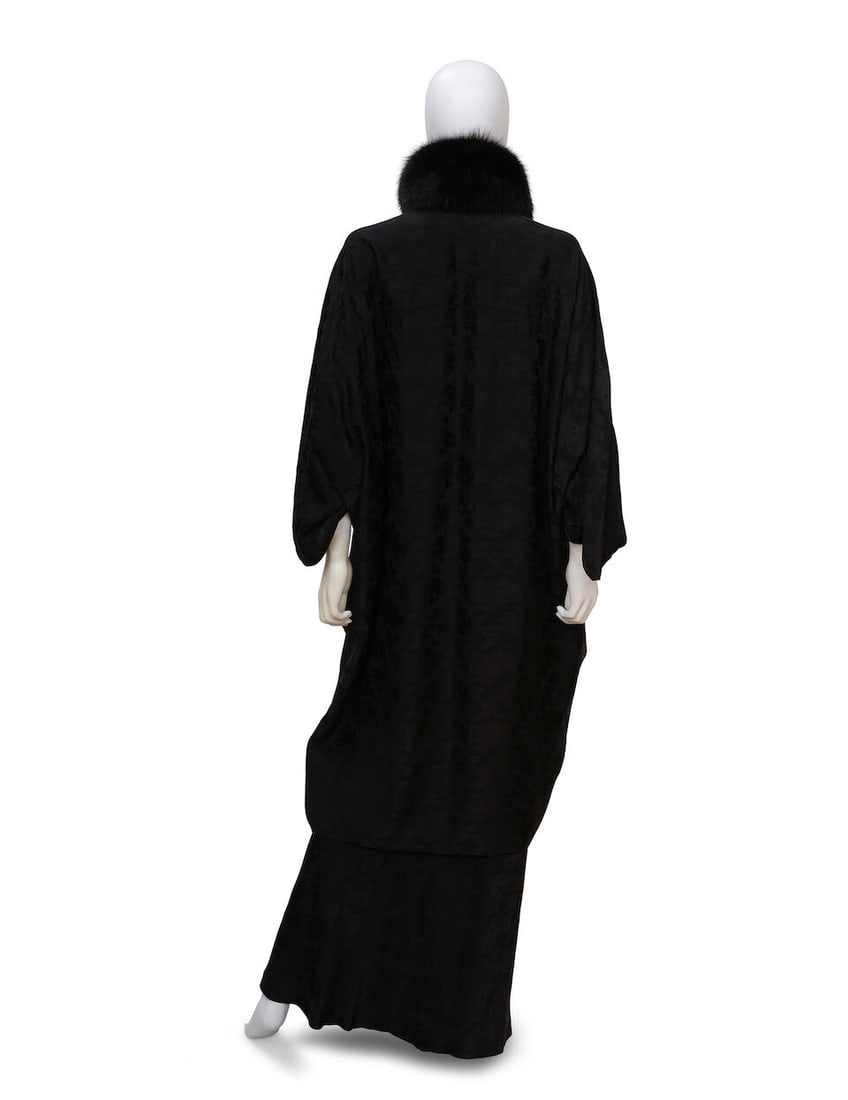 CHRISTIAN DIOR: BLACK SILK JACQUARD ENSEMBLE Fall 1998 | John Galliano - 4