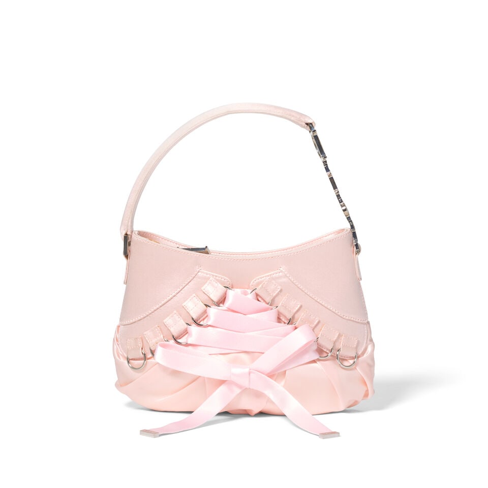 CHRISTIAN DIOR: PINK SATIN BALLERINA CORSET BAG 2004 | John Galliano (1 of 5)