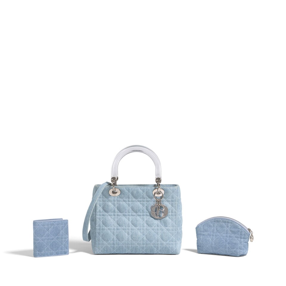 CHRISTIAN DIOR: BLUE JEAN CANNAGE DENIM MEDIUM LADY DIOR 1998 | John Galliano - 4