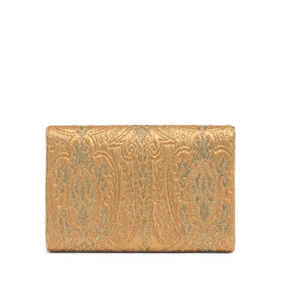 CHRISTIAN DIOR: METALLIC GOLD BROCADE CLUTCH Fall 1994 | Gianfranco Ferré - 2