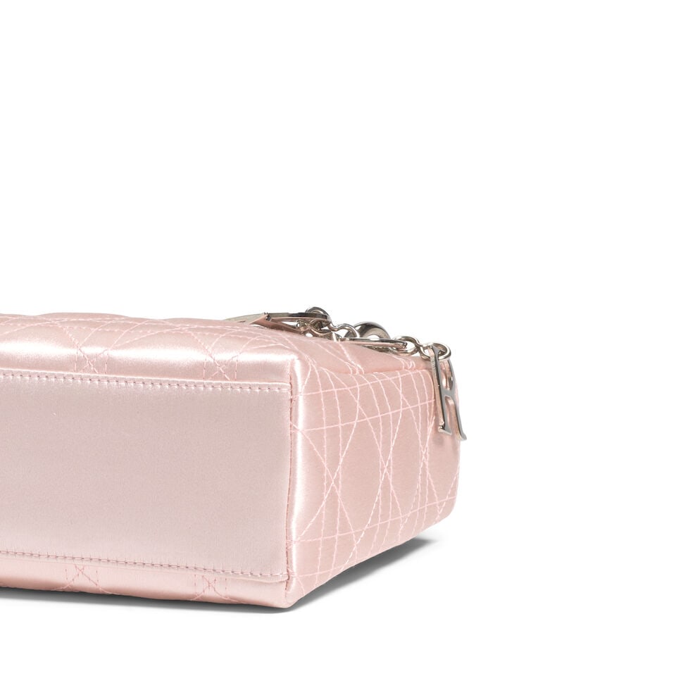 CHRISTIAN DIOR: PINK CANNAGE SATIN MINI LADY DIOR 2004 | John Galliano - 2