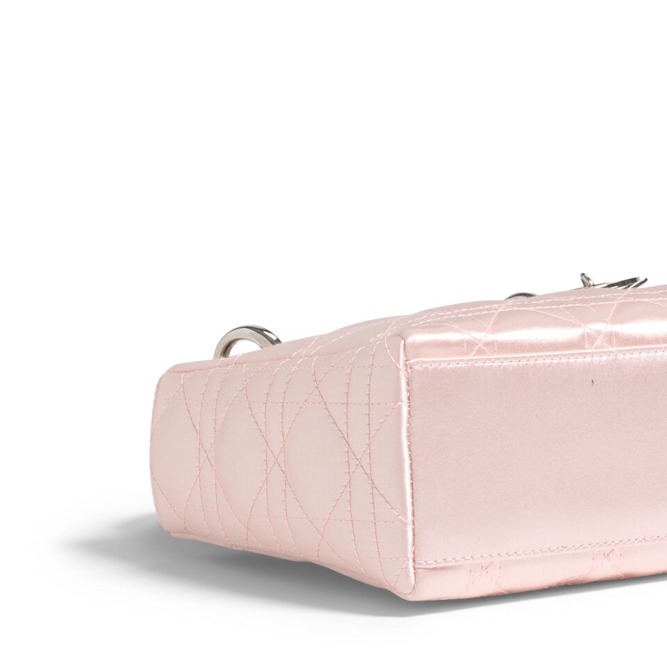 CHRISTIAN DIOR: PINK CANNAGE SATIN MINI LADY DIOR 2004 | John Galliano - 3