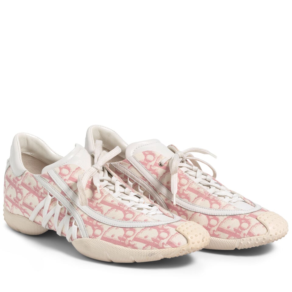 CHRISTIAN DIOR: PINK DIORISSMO TROTTER SNEAKERS (1 of 1)