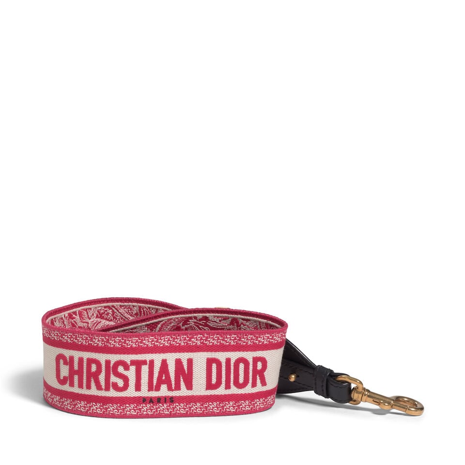 CHRISTIAN DIOR: WHITE EMBROIDERED CANNAGE CANVAS MEDIUM D-LITE 2020 | Maria Grazia Chiuri - 3