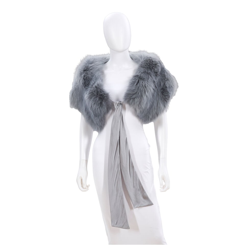 CHRISTIN DIOR: GREY FUR SHAWL Fall 2004 | John Galliano (1 of 1)